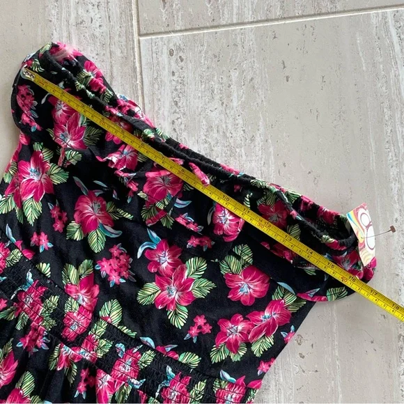 Floral OP Strapless Dress - Black and Pink new with tags - Picture 3 of 8